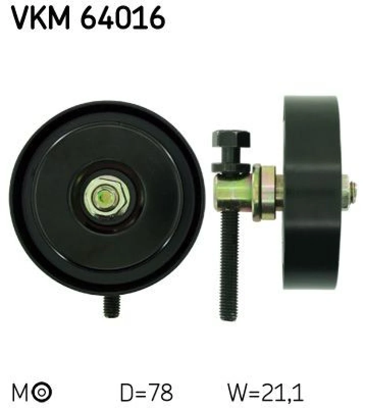 Image of SKF Deflection / guide pulley, V-ribbed belt SKF VKM 64016