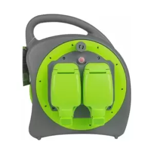 Image of Status International Cable Reel 2 Socket 13amp 20m Weatherproof S20M2G13AIP54CR2