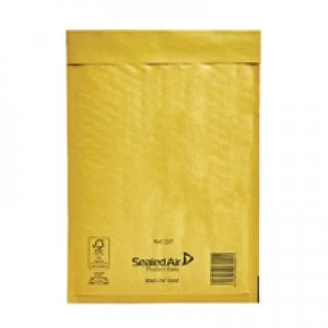 image of Mail Lite Bubble Lined Size D1 180x260mm Gold Postal Bag Pack of 100