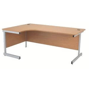 Image of Jemini Oak 1600mm Left Hand Radial Cantilever Desk KF838046