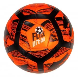 image of Football Flick Urban Size 5 Football - Orange and Black