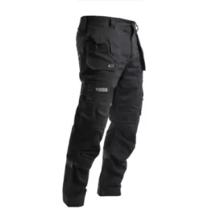 Image of Apache Mens Cavendish Rip Stop Stretch Work Trousers Black 30" 29"