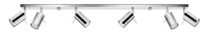 Image of Ring Spotlight Bars Flush 6 Light Chrome GU10