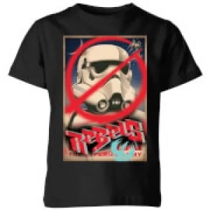 Image of Star Wars Rebels Poster Kids T-Shirt - Black - 11-12 Years