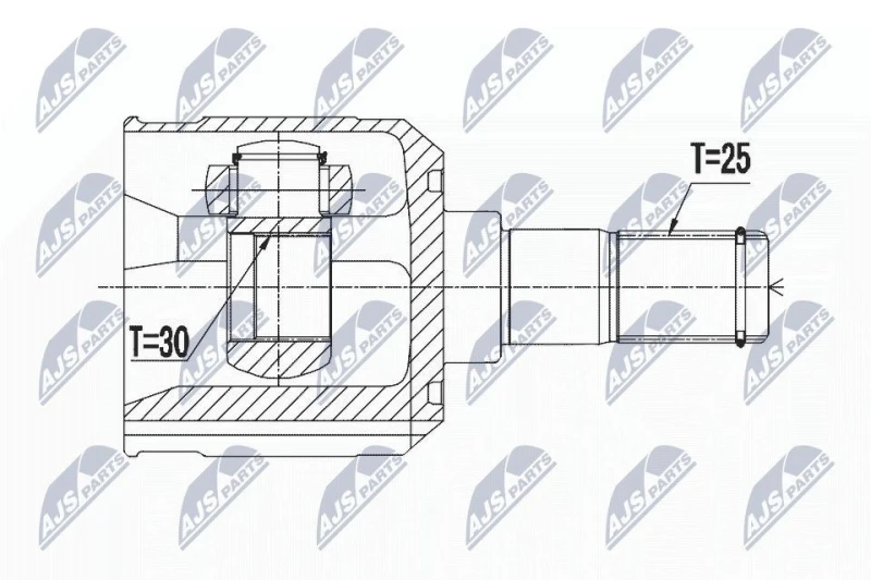 Image of NTY CV joint kit NTY NPW-HY-501