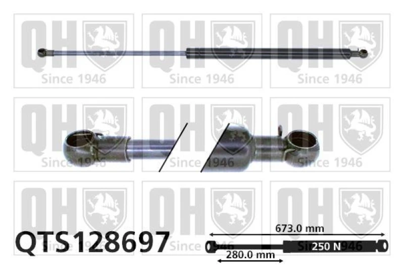 Image of QUINTON HAZELL Bonnet strut QUINTON HAZELL QTS128697