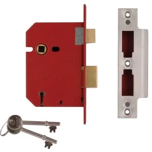 Image of Union 2201 5 Lever Mortice Sashlock Satin Chrome 65mm 2.5" Visi