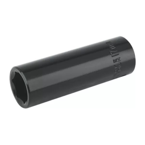 Image of Genuine SEALEY IS1217D Impact Socket 17mm Deep 1/2Sq Drive