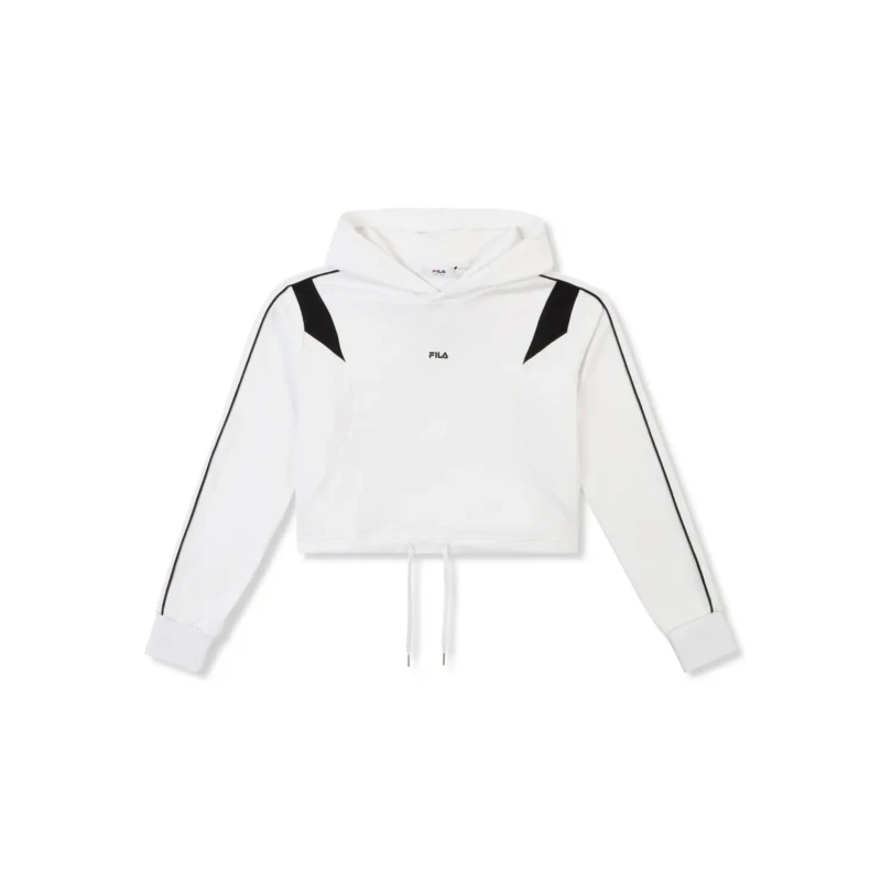 Image of Fila Womens crop hoodie Fila Rivoli Relaxed Blanc Female XL