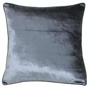 image of Paoletti Luxe Velvet Anthracite Cushion Grey