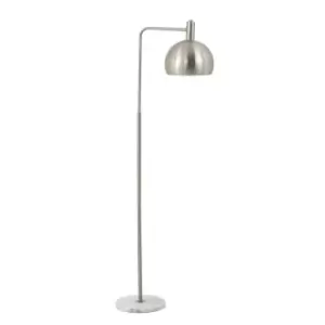 image of Marble And Silver Industrial Adjustable Floor Lamp