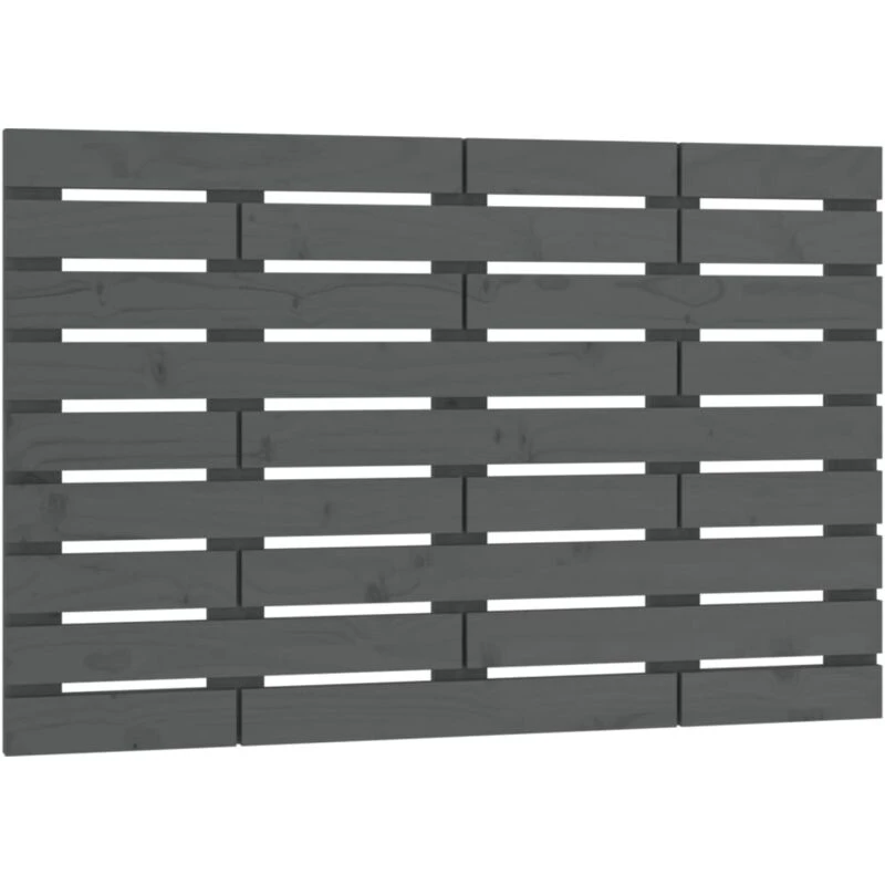 Image of Vidaxl Wall Headboard Grey 81X3X63cm Solid Wood Pine, Grey 824745