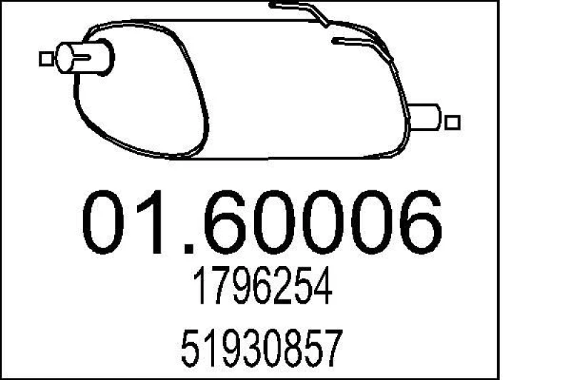 Image of MTS Rear silencer MTS 01.60006