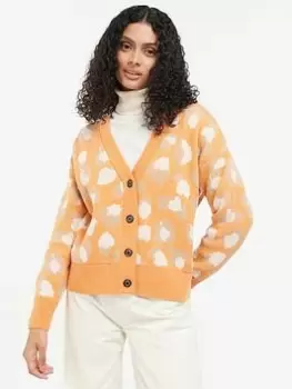 Image of Barbour Maara Knitted Cardigan - Orange, Size 10, Women