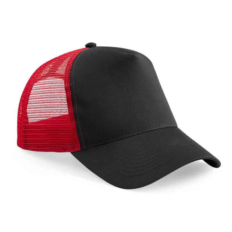 Image of Beechfield Beechfield Men Half Mesh Trucker Cap Headwear in Black One Size Male 5059444377747