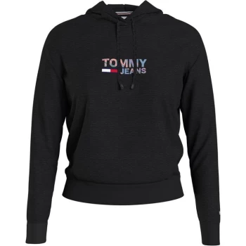 image of Tommy Jeans Logo Hoodie - Black BDS