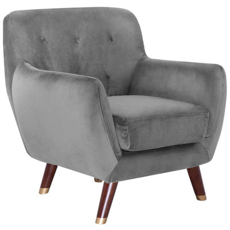 Image of Beliani Armchair Bodo Velvet Grey