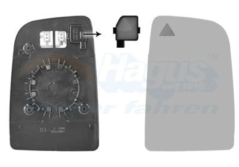 Image of VAN WEZEL Wing mirror glass VAN WEZEL 3083836