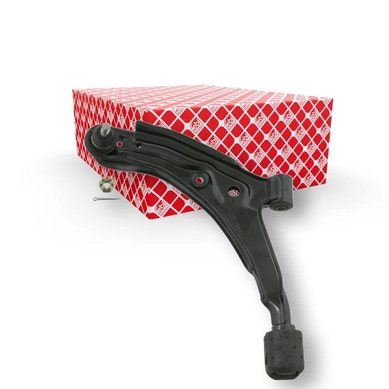 Image of FEBI BILSTEIN 15467 Suspension arm Control Arm, Sheet Steel, Lower, with ball joint, with crown nut and split pin Sheet Steel Track Control Arm (273)