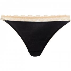 image of Heidi Klum Geometric Lace Thong - Black