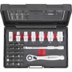 Image of TOOLCRAFT Bit set Metric 1/4 (6.3 mm) 26 Piece 819263