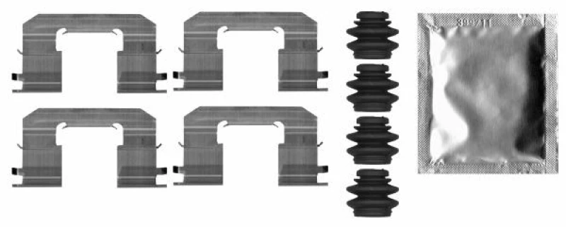 Image of Brake pad fitting kit TEXTAR 82546600