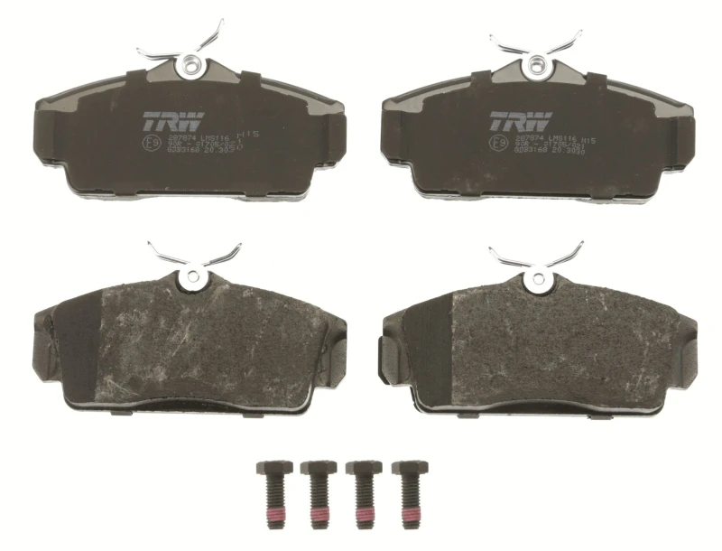 Image of TRW GDB3168 Brake pad set not prepared for wear warning indicator, with accessories, with brake caliper screws Brake Pad Set,disc brake (402)