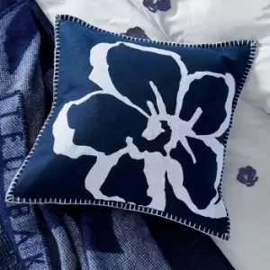 Image of Ted Baker Magnolia Cushion - Navy - 50x50cm