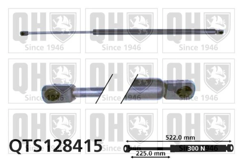 Image of QUINTON HAZELL Tailgate strut QUINTON HAZELL QTS128415