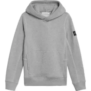 image of Calvin Klein Jeans Childrens Badge OTH Hoodie - Grey