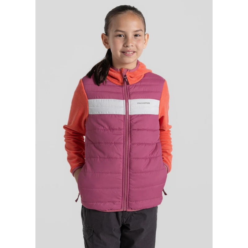 Image of Craghoppers Unisex Kids Arklow Hybrid Jacket Deep Coral unisex 9-10yrs