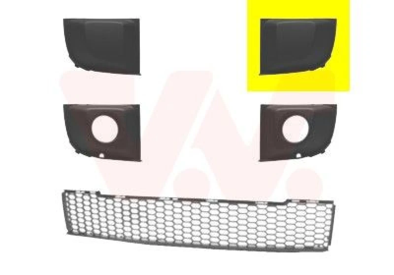 Image of VAN WEZEL Bumper grill VAN WEZEL 1604591