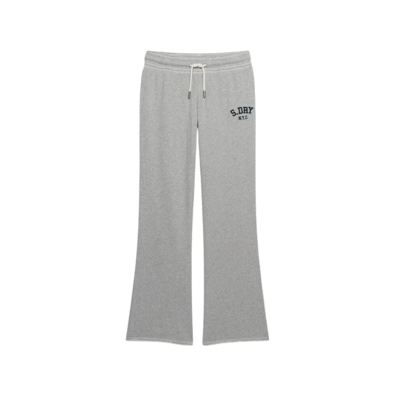 Image of Superdry Embroidered womens flare joggers Superdry Athletic Gris Female S