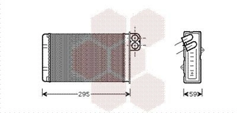 Image of VAN WEZEL Heater matrix VAN WEZEL 40006240