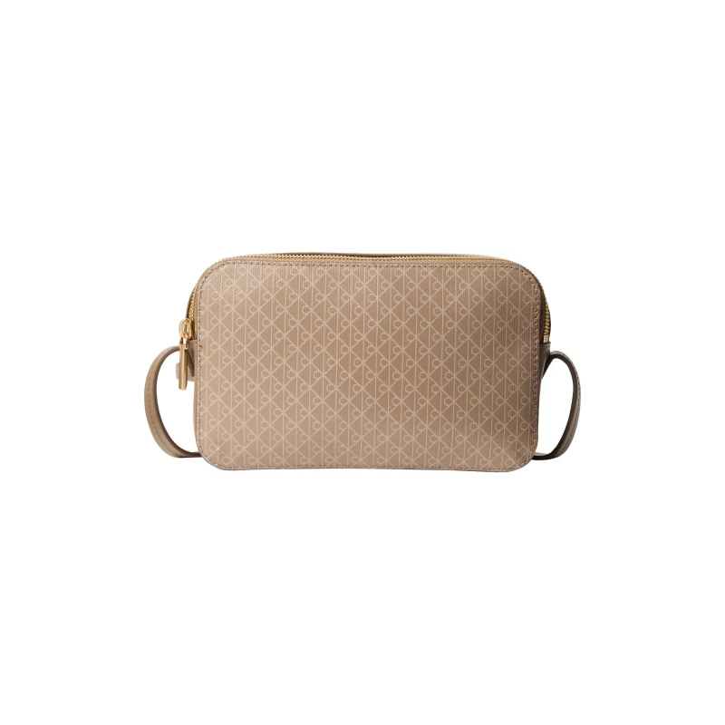 Image of Calvin Klein Womens All Over Print Camera Bag Taupe AOP female One Size