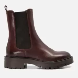 Image of Dune Womens Picture Leather Chelsea Boots - Brown - UK 4