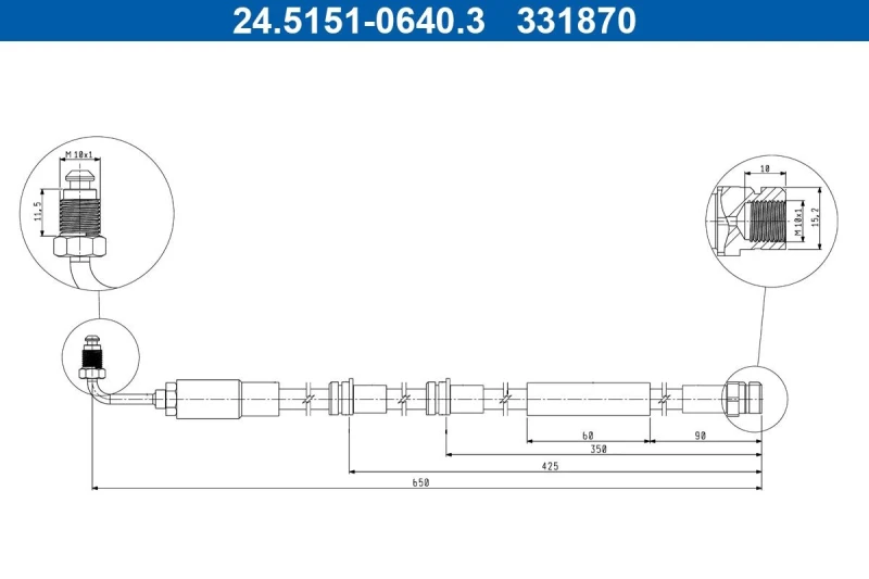 Image of Brake hose ATE 24.5151-0640.3
