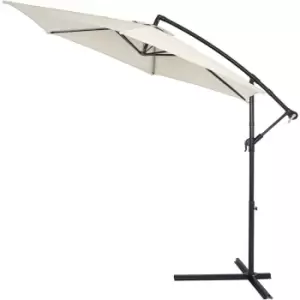 Image of Sun Parasol 3.3m Hanging Sunshade Banana Cantilever UV40+ Patio Umbrella Canopy Cream