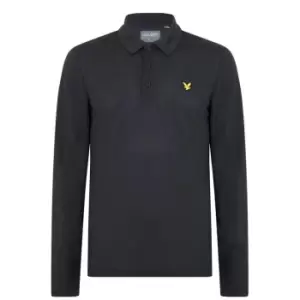 Lyle and Scott Golf and Scott Golf Long Sleeve Polo Shirt Mens - Black