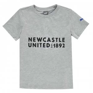 Puma Newcastle United Graphic T Shirt Junior Boys - Grey