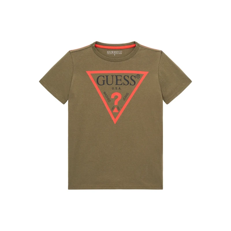 Image of Guess Kid's T-Shirt Guess Vert Male 8 ans