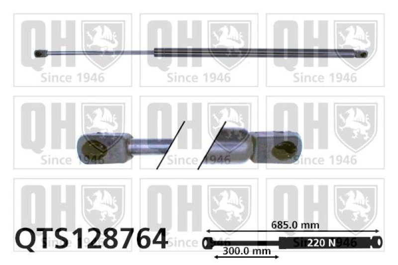 Image of QUINTON HAZELL Bonnet strut QUINTON HAZELL QTS128764