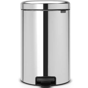 image of Brabantia 20L NewIcon Pedal Bin - Brilliant Steel