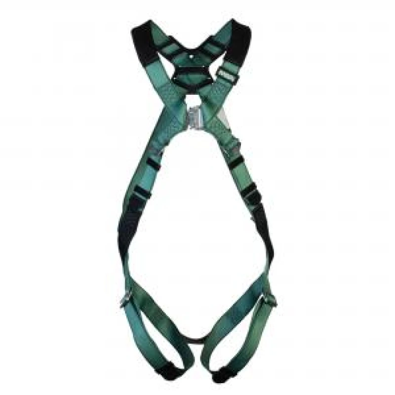 Image of MSA MSA V-Form Full Body Back D-Ring Qwik-Fit Safety Harness Green XS MSA10205846