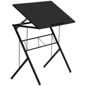 Image of Adjustable Laptop Stand Tilt Writing Desk Workstation Black Table w/ Stopper