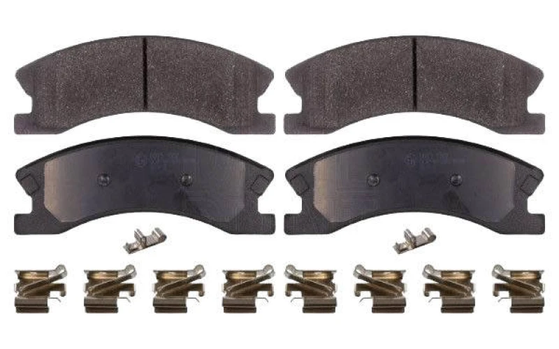 Image of Blue PRINT ADA104217 Brake pad set Front Axle, with acoustic wear warning, with fastening material Brake Pad Set,disc brake (402)