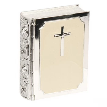 image of Silverplated Trinket Box - Bible