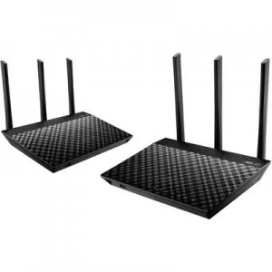 Asus RT-AC67U 2er Pack Mesh network 1900 Mbps 5 GHz, 2.4 GHz