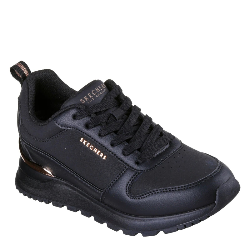 Image of Skechers Womens Runway Casual Low-Top Trainers Black female 4 (37)