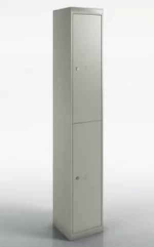 image of Qube by Bisley Locker 2 Door 1800mm High 457 Deep Goose Grey